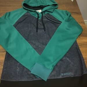 Burton Women's Green and Gray Hoodie